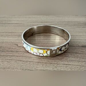 Coach 1941 y2k Enamel Colorful Patterned Bangle Bracelet